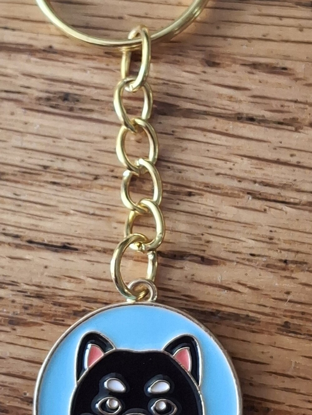 Black And White Husky Dog Keychain Charm